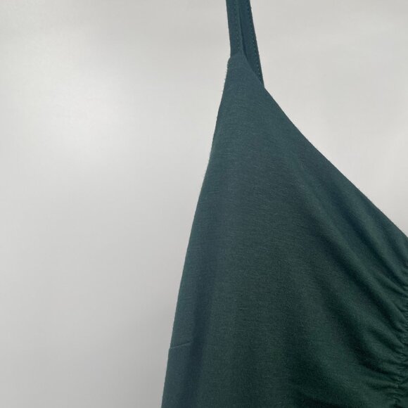YATHON Womens Sundress Spaghetti Straps Ruched Green Size Medium NEW - Picture 5 of 9